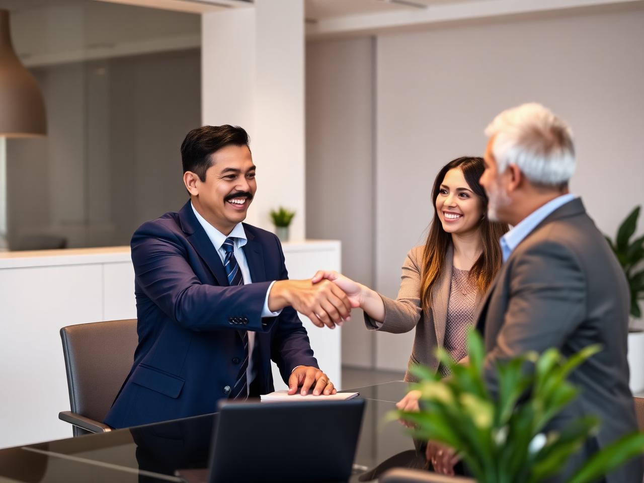Asesor certificado de ARP Seguros con clientes